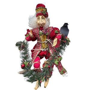 Mark Roberts Christmas Fairy Collector Edition Poseable Elf Pine Garland Berries
